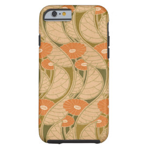 Coque Tough iPhone 6 Rene Beauclair’s Art Nouveau Orange Daisy