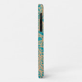 Coque Turquoise de Mandala Green et Gold (Dos/Gauche)