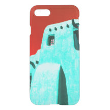 Adobe en rouge de corail et turquoise