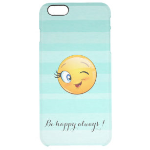 Coque iPhone 6 Plus Adorable Winking Emoji Face-Be heureux toujours