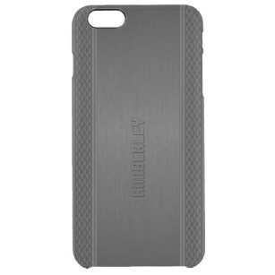 Coque iPhone 6 Plus Aspect en aluminium brossé en métal noir