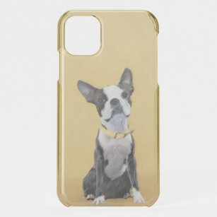 Coque Pour iPhone 11 Boston Terrier Peinture - Cute Original Chien Art