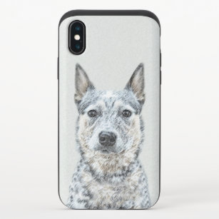 Coque Coulissante Pour iPhone X Chien de bétail australien - Cute Original Dog Art