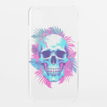 Crâne Floral dans le Style Vaporwave