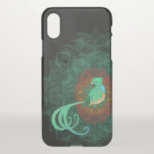 Cute Guatemala Resplendant Quetzal Green Mehndi