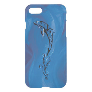 Coque Pour iPhone SE/8/7 Case Dolphine bleue