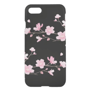 Coque Pour iPhone SE/8/7 Case Fleur de cerisiers - Noir