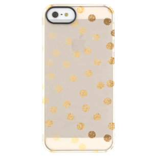 Coque iPhone Permafrost® SE/5/5s Les parties scintillantes beiges molles d'or
