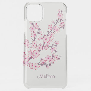 Coque Pour iPhone 11 Pro Max Monogramme Floral Fleurs de cerisiers 