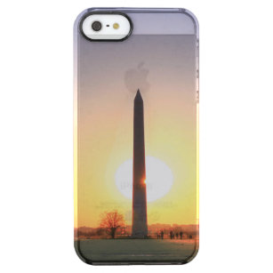 Coque iPhone Clear SE/5/5s Monument de Washington au coucher du soleil