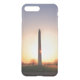 Coque iPhone 8 Plus/7 Plus Monument de Washington au coucher du soleil