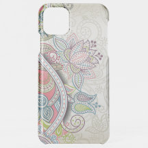 Motif d'art floral paisley orné coloré et élégant