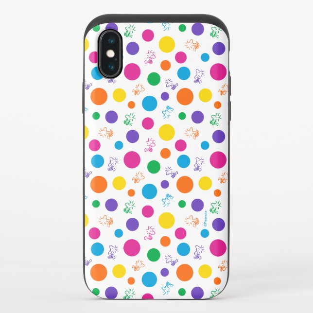 Coque Uncommon Pour iPhone Motif de point de polka Rainbow Woodstock (Dos)