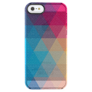 Coque iPhone Clear SE/5/5s Motif polygonal moderne tendance coloré