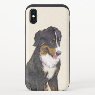 Coque Coulissante Pour iPhone X Peinture bernoise de chien de montagne - Art origi