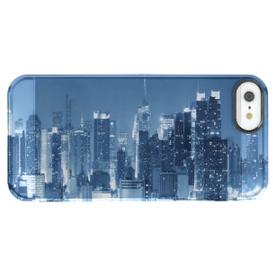 Coque iPhone Clear SE/5/5s Pittoresque Vue panoramique New York Night Skyline