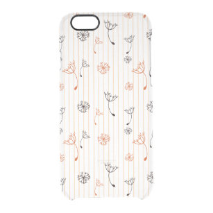 Coque iPhone 6/6S Rayures florales de motif de pissenlit mignon