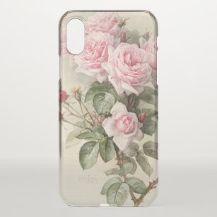 Coque iPhone X Vintage Rose romantique victorien