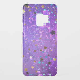 Coques Uncommon Pour Samsung Galaxy S9 Arrière - plan de feuille violet avec étoiles