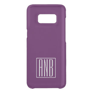 Coque Get Uncommon Samsung Galaxy S8 Monogramme initial   Violet profond