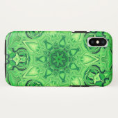 Coque vert Mandala iPhone X (Dos (Horizontal))