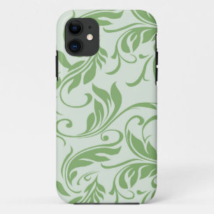 Coque verte florale pour iPhone 5