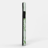 Coque verte florale pour iPhone 5 (Dos/Droite)