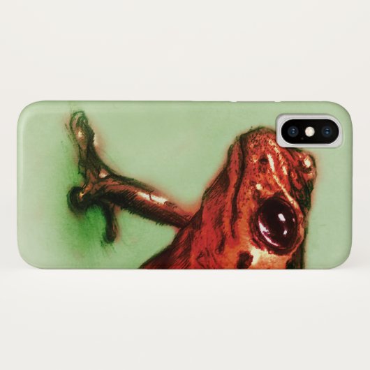 coque vintage iPhone - Grenouille (Dos (Horizontal))