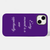 Coque violet iPhone 14. (Verso (horizontal))