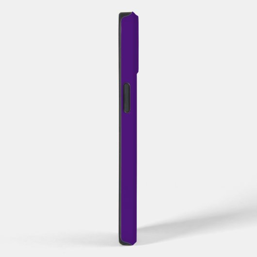 Coque violet iPhone 14. (Verso / Droite)