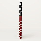 Coque X Noir, Blanc et Rouge Polka Dot (Dos/Droite)