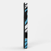 Coque Zebra Print Mix Blue iPhone 5 (Dos/Droite)