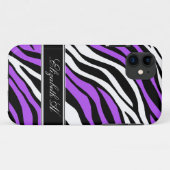 Coque Zebra Print Mix Purple iPhone 5 (Dos (Horizontal))