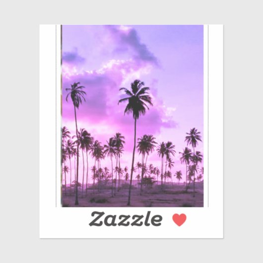 coqueiral ao entardecer sticker (Vel)