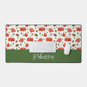 Coquelicot Aquarelle Monogramme Nom Fleur Sauvage (Clavier et souris)