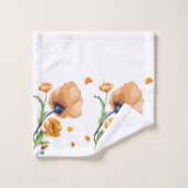 Coquelicot aquarelle orange (Gant de toilette)