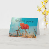 Coquelicot - Carte de condoléances attristées (Fleur jaune)