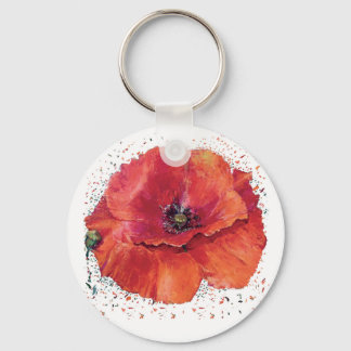 coquelicot rouge sleutelhanger