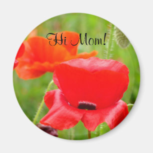 Coquelicots aimant Salut Maman ! Fleurs de pavot