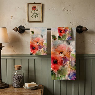 Coquelicots aquarelle automne 