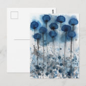 Coquelicots Bleu Nuit et Gris, Carte Postale de Ja (Devant / Derrière)