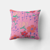Coquelicots Coussin Rose (Verso)
