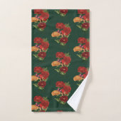 Coquelicots et papillons  (Serviette à main)