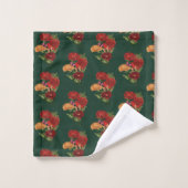 Coquelicots et papillons  (Gant de toilette)