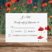 Coquelicots Fleurs de pavot florales Moderne RSVP