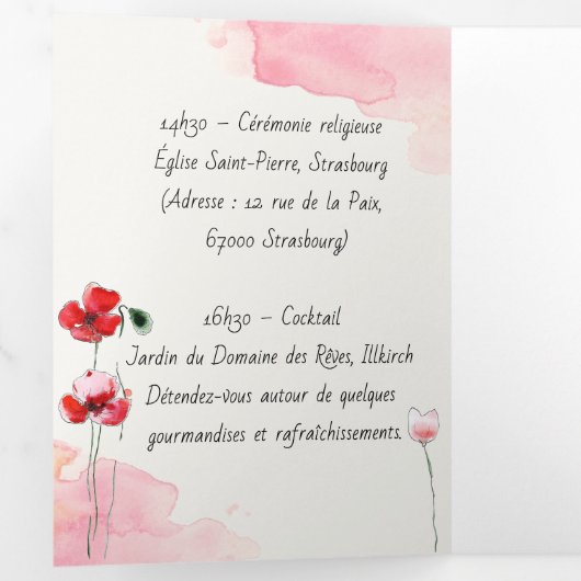 Coquelicots-programma Drieluik Programma (Binnenzijde eerst)