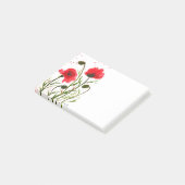 Coquelicots rouges fleurs aquarelle post-it chic r (Incliné)