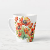 Coquelicots Rouges Joliment Brodé Mug Fleuris (Angle gauche)
