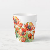 Coquelicots Rouges Joliment Brodé Mug Fleuris (Devant)