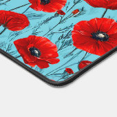 Coquelicots rouges sur fond bleu (Coin)